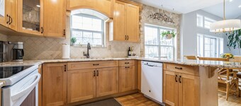 NEW DECK!  Private 1 Acre Family Friendly Home - Heated Pool, Home Office & Gym