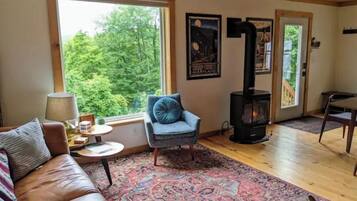 Smart TV, fireplace, video games, books