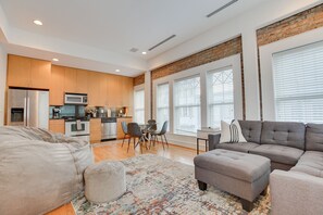 Interior - Red Door Apartment 2.0 | Heart Of Downtown Greenville | Lovesac Bean Bag! (Greenville)