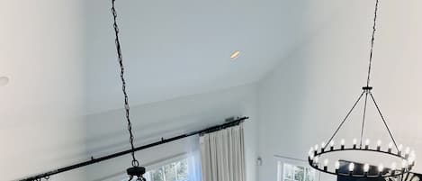 Smart TV, fireplace, video games, computer monitors