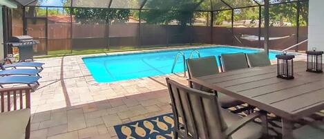 Outdoor pool, a heated pool