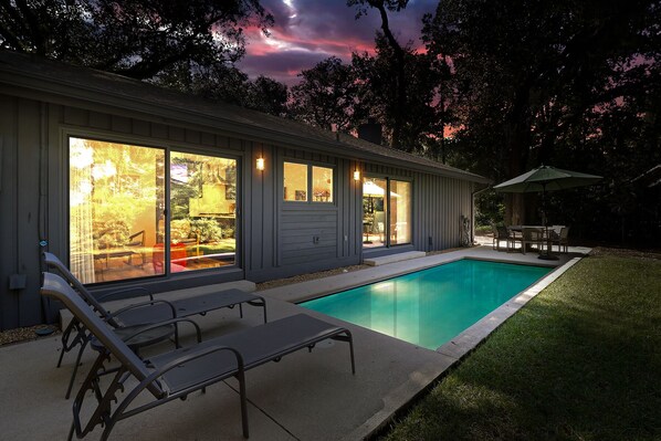 A heated pool