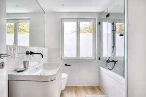 Hair dryer, towels