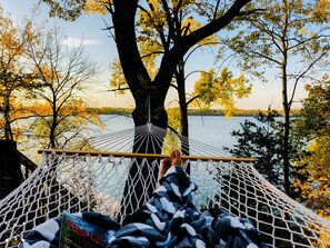 Property grounds - Lakefront Hot Tub - Cabin w/ Views, Fire Pit, Dock, Kayaks & Pontoon! (Sauk Centre)