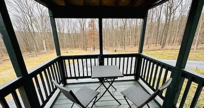 Cozy Chalet, 5-acres, Newly Renovated with WiFi, Deck, Fire Pit & Grill