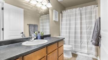 Ensemble douche/baignoire, sĂšche-cheveux, bidet, serviettes fournies