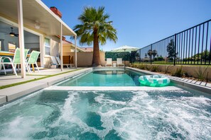 Outdoor pool, a heated pool