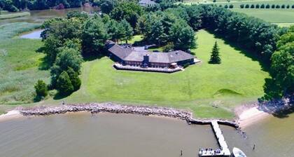 Waterfront Estate w Private Pier, Game Room & Bar