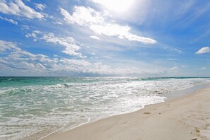 On the beach, snorkelling, surfing