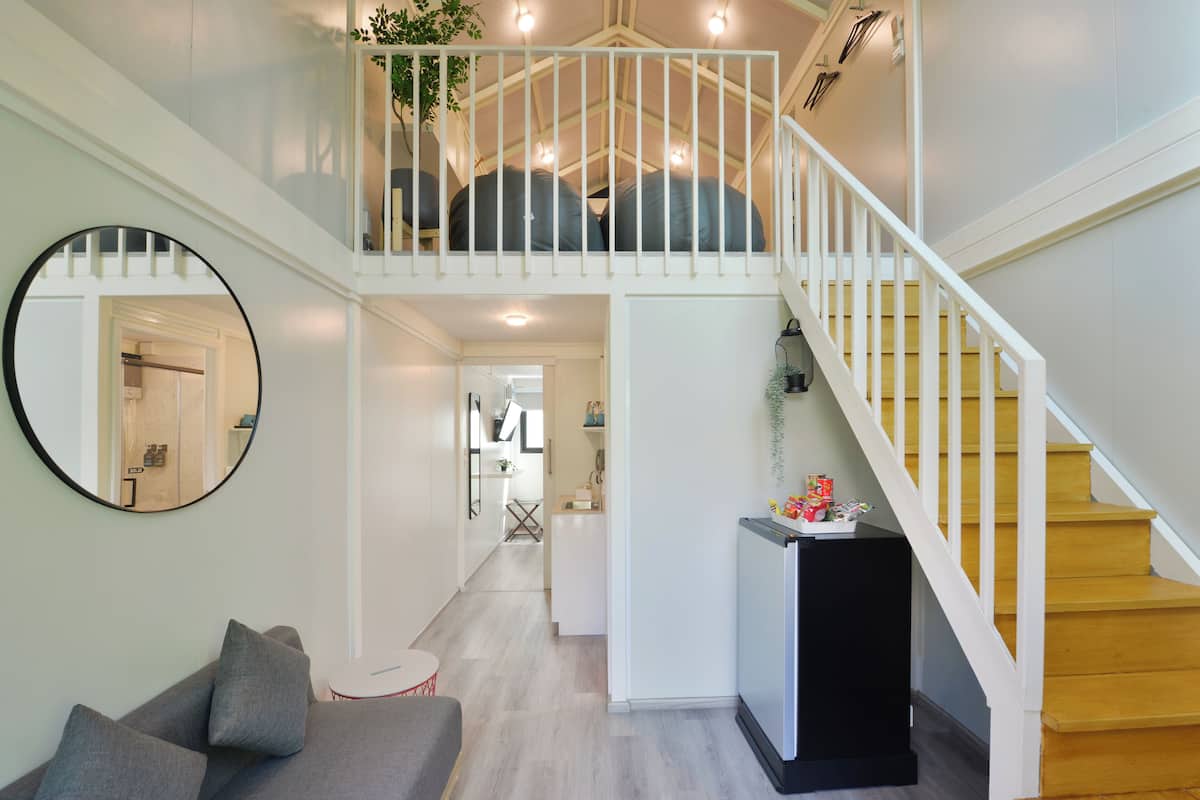 deluxe villa | living area | 43-inch smart tv with digital channels, tv