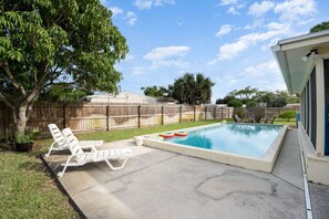 A heated pool