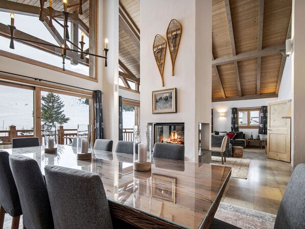 Dining - Large luxury chalet on the slopes with sauna in Courchevel 1650 (Courchevel 1650)