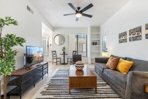 Apartment, 2 Bedrooms | Living area | 42-inch Smart TV with digital channels, TV - CozySuites at Kierland Commons (Scottsdale)