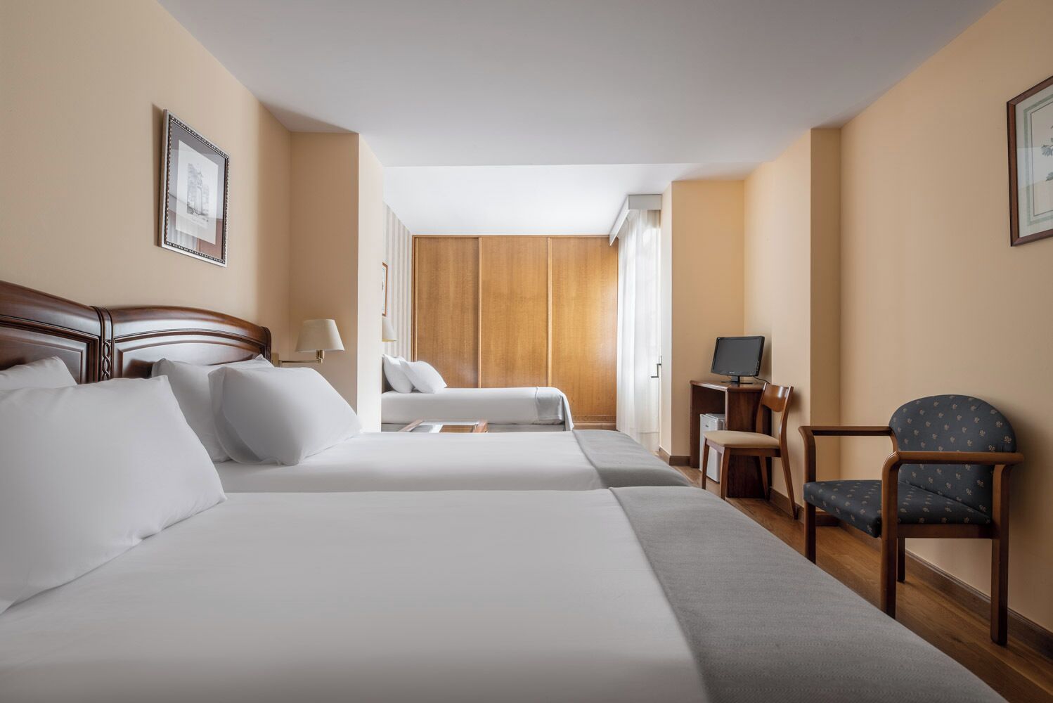 In-room safe, desk, laptop workspace, blackout curtains