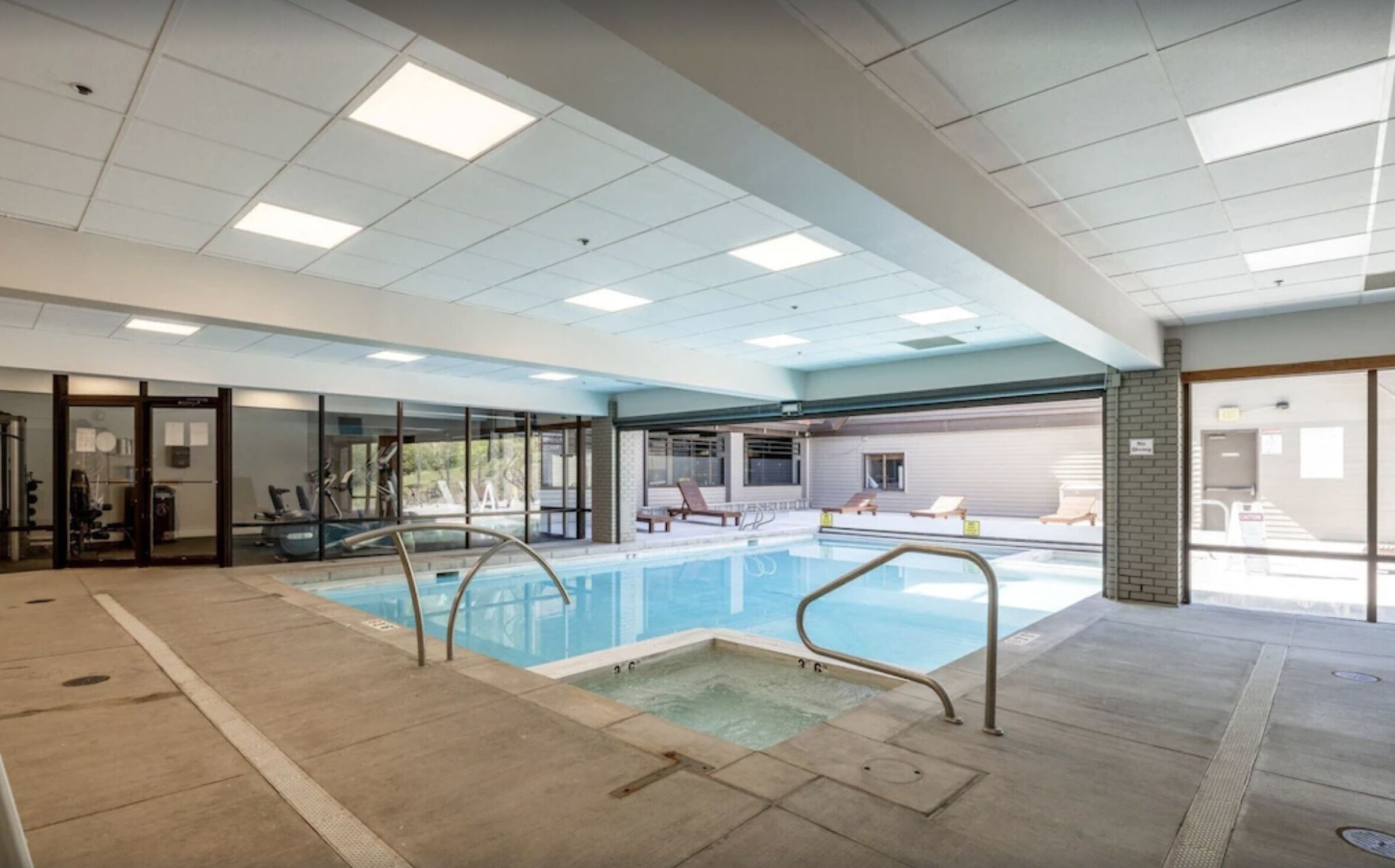 Indoor pool, a heated pool
