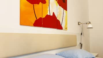 Desk, free WiFi, bed sheets