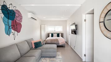 Studio Deluxe, 1 grand lit et 1 canapé-lit