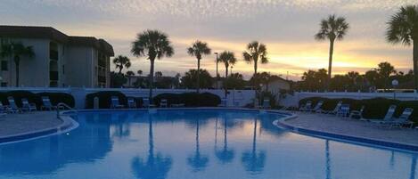 A heated pool