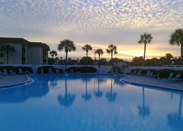 A heated pool