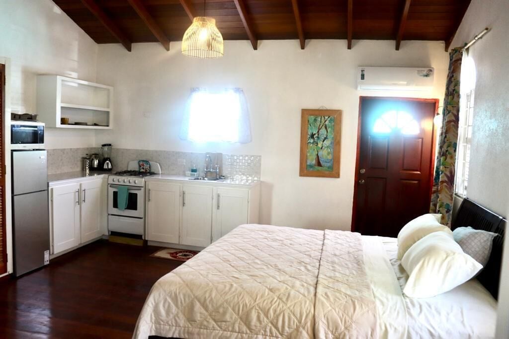 Laptop workspace, blackout curtains, iron/ironing board, free WiFi