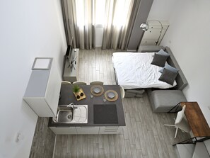 1 slaapkamer, een bureau, een strijkplank/strijkijzer, gratis wifi