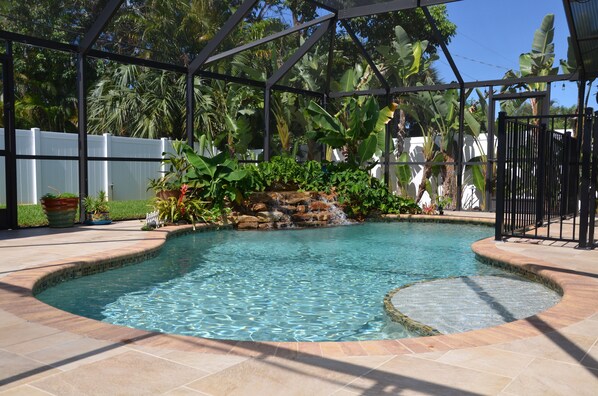 A heated pool