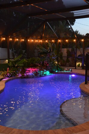 A heated pool