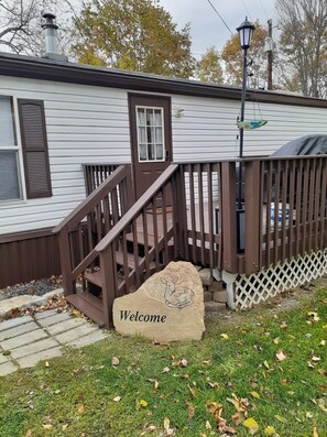 Exterior detail - Sharon's Run Lodge  is a cozy 3 bedroom/2 bath in the heart of Elk county. (Weedville)