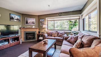 Télévision, cheminée