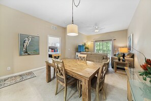 Smart TV, DVD player, ping pong, books