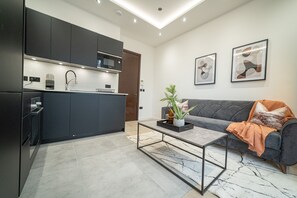 Deluxe Apartment, 1 Double Bed with Sofa bed | Living area | 42-inch flat-screen TV with satellite channels, TV - One & Two Bedroom Apartments near Holloway Train Station by Sojo Stay (London)