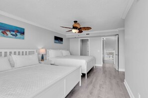 4 bedrooms, iron/ironing board, travel cot, WiFi