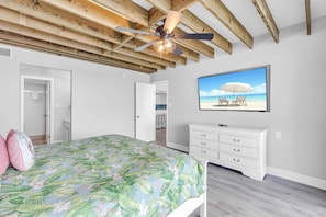 4 habitaciones, tabla de planchar con plancha, cuna de viaje y wifi