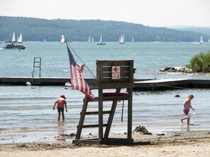 Sun-loungers, beach towels