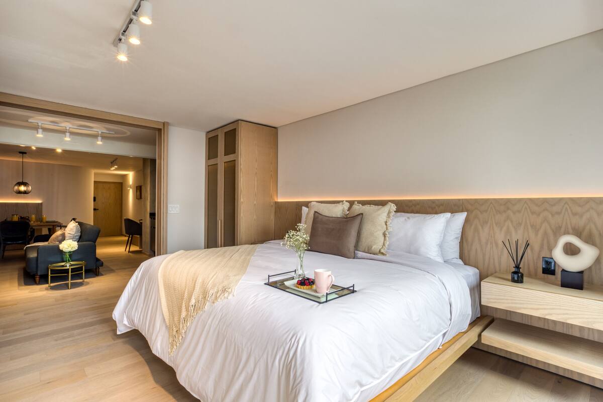 Superior Apartment with Balcony | 1 soverom, sengetøy av topp kvalitet og safe på rommet