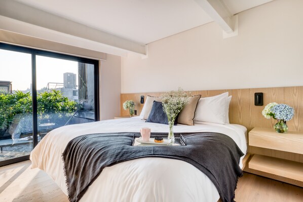 Apartment with Huge Terrace | 1 chambre, literie de qualité supérieure