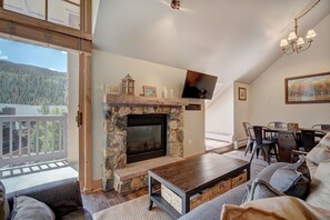 Condo, 1 Bedroom (with Murphy Bed) | Living area | Flat-screen TV - Expedition Station Condos by Vail Resorts (Keystone)