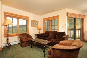 Condo, 2 Bedrooms (with Murphy Bed) | Living area | Flat-screen TV - Expedition Station Condos by Vail Resorts (Keystone)
