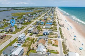 Beach nearby - Serenity Seaside-4 Bedroom Ocean View house w/Elevator & Beach access 400' away! (North Topsail Beach)