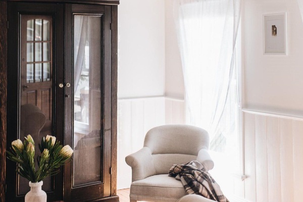 Lovely comfortable seating in light filled areas