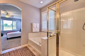 Hair dryer, towels - Golfer's Oasis! San Tan Valley Home w/ Pool Access (San Tan Valley)