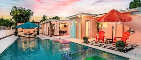A heated pool