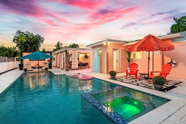 A heated pool