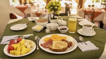 Free daily self-service breakfast