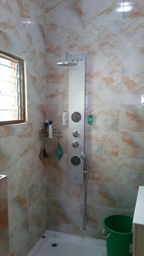 Shower, toilet paper