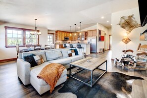 Smart TV, fireplace, video games, books