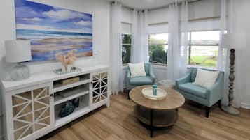 Smart-tv en een open haard