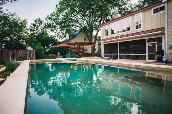 A heated pool