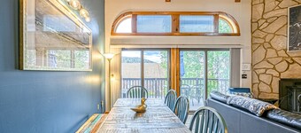 Spacious mountain-view townhome with pool, lake access & deck