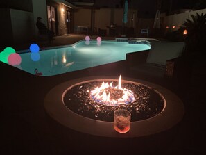 Piscine extérieure, piscine chauffée